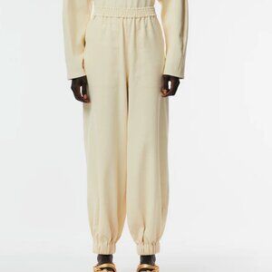 Tibi chalky drape joggers, butter yellow, XS, $65. Regular length.